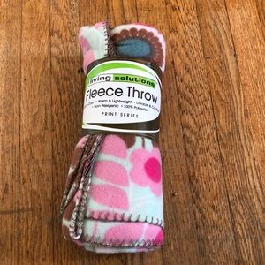Floral Fleece Throw Blanket